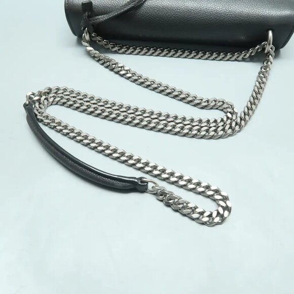 SAINT LAURENT Sunset Grey Leather Shoulder Bag 1311-011825 - Picture 8 of 13